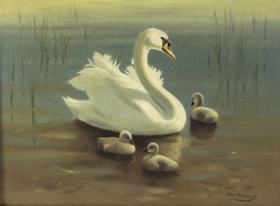 Lot 889 - Eric Bottomley (British, born 1948)/Swan and...