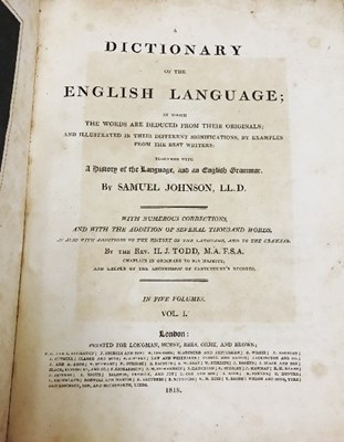 Lot 48 - Johnson (S) A Dictionary of the English...