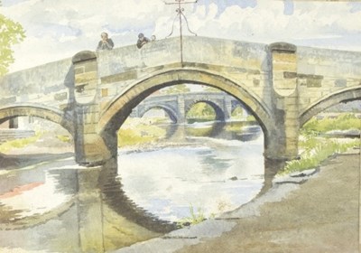 Lot 139 - Isobel B Badcock/Children Playing on a Bridge,...