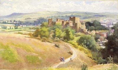 Lot 143 - Isobel B Badcock/Over the Rooftops to Dunster...