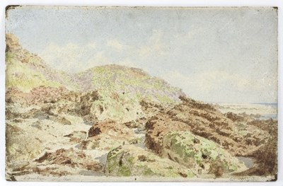 Lot 158 - James Hayllar/Study of Rocks on the Shore,...