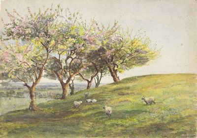 Lot 179 - George Lindner/Sheep in a Cherry...