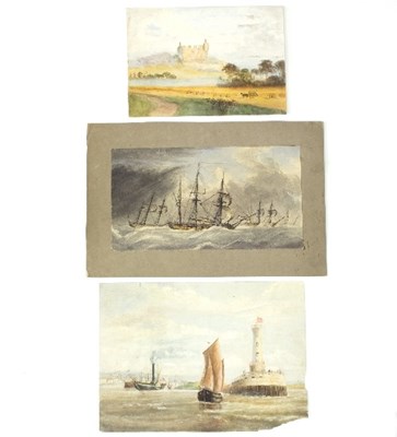 Lot 190 - Mary Dunn/The Fleet Hove in a Gale/signed...