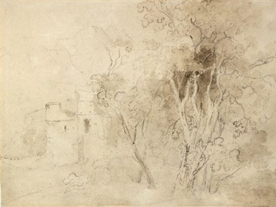 Lot 196 - Manner of Rowlandson/Castle Ruins by a...