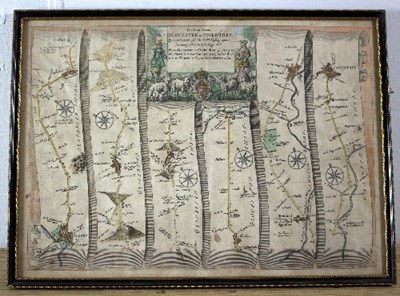 Lot 214 - John Ogilby/Map of the Road from Gloucester to...