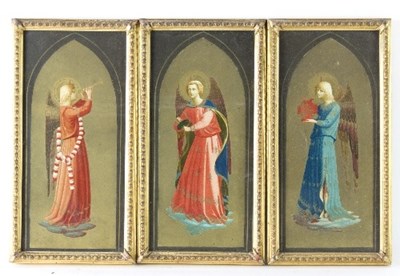 Lot 220 - Six Medici prints of angels within arch top...