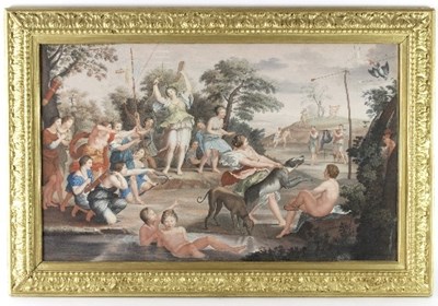 Lot 228 - After Domenico/The Hunt/colour print, 45cm x 73cm