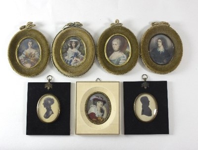 Lot 260 - A 19th Century painted miniature on ivory of a...