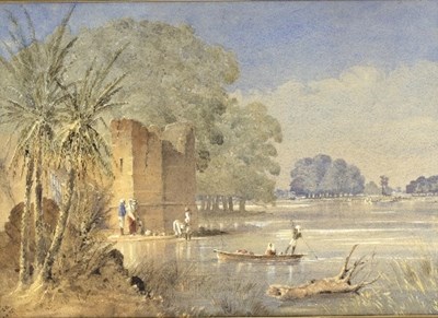 Lot 275 - F G B, late 19th Century/Indian River Scene...