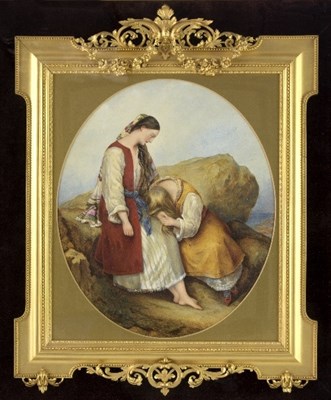 Lot 301 - 19th Century English School/Woman with Weeping...