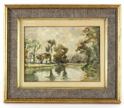 Lot 306 - 20th Century/River Landscape with Elm...