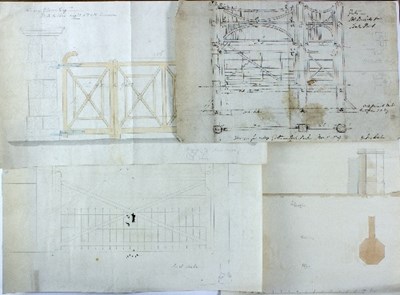 Lot 348 - Six 19th Century designs for lodge...