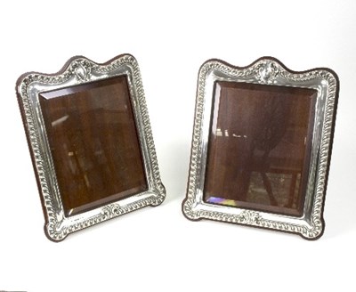 Lot 485 - A pair of silver photograph frames, William...