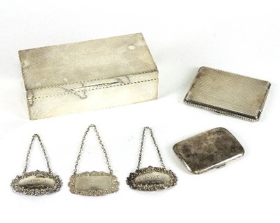 Lot 487 - A silver cigarette box, London 1920, of plain...