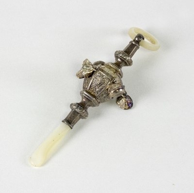 Lot 488 - A silver rattle, Calmon & Neate, Birmingham...