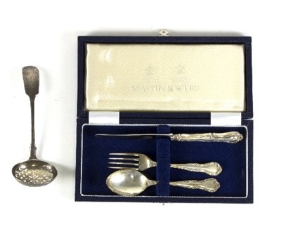 Lot 495 - A Mappin and Webb silver Christening set of...