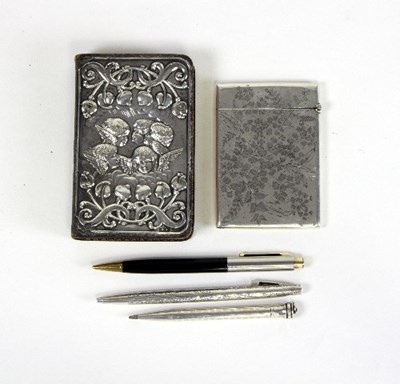 Lot 505 - A Victorian silver visiting card case, H & T,...