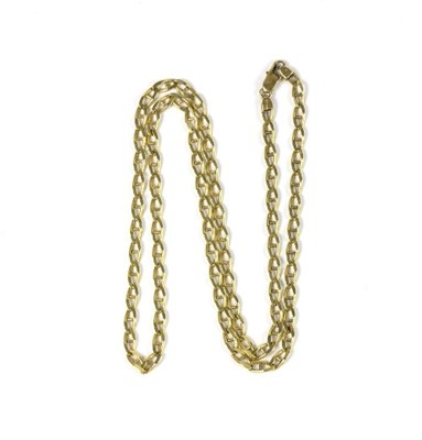 Lot 562 - A 9ct gold curb link neck chain, approximately...