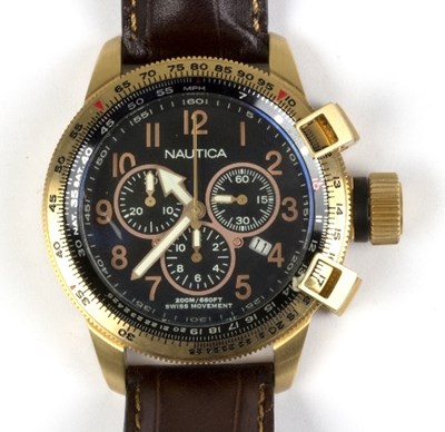 Lot 607 - A gentleman's Nautica wristwatch, the circular...