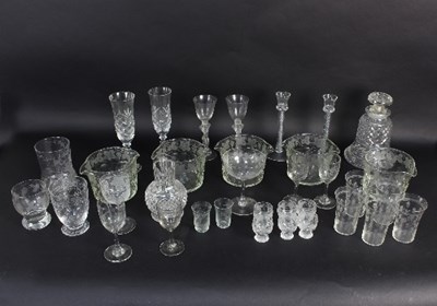 Lot 625 - Five etched finger bowls and a quantity of...