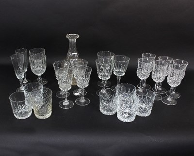 Lot 627 - A quantity of cut drinking glasses and a decanter