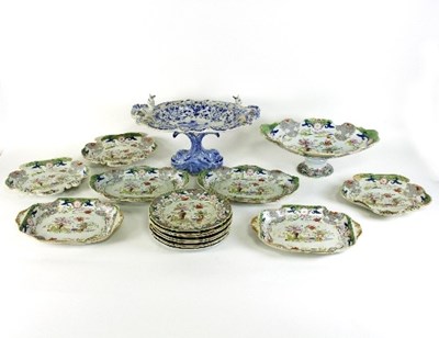 Lot 663 - A Mason's Ironstone dessert service comprising...