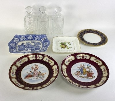 Lot 668 - A pair of Austrian plates, other china and...