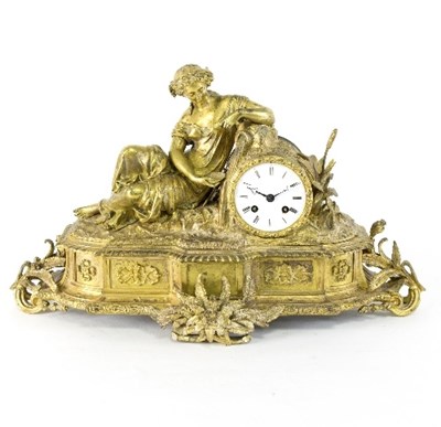 Lot 714 - A French 19th Century ormolu figural mantel...