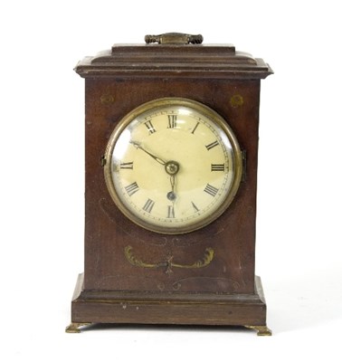 Lot 735 - A 19th Century mahogany cased mantel clock,...