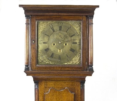 Lot 741 - A late 18th Century oak cased longcase clock,...