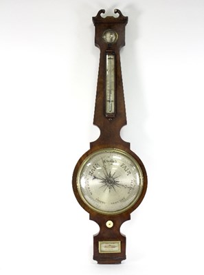 Lot 744 - A 19th Century mahogany cased wheel barometer,...