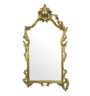 Lot 795 - A 19th Century giltwood wall mirror, the...