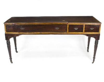 Lot 845 - A mahogany square piano converted as a writing...