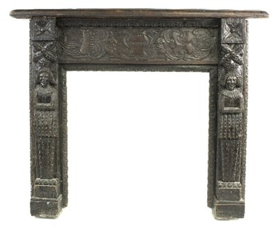 Lot 906 - A fireplace constructed from a late 17th...