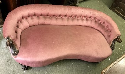 Lot 943 - A late Victorian button back settee with...