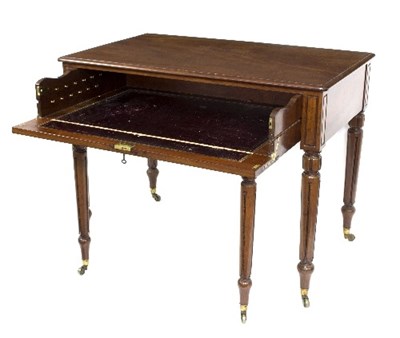 Lot 980 - A William IV mahogany housekeeper's desk, the...