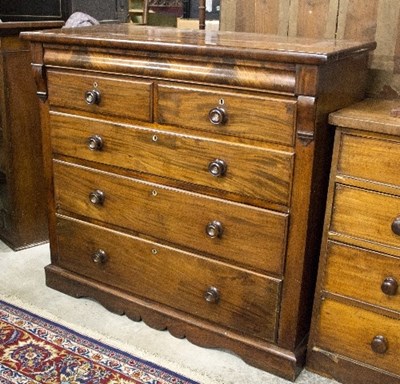 Lot 1018 - A Victorian mahogany chest fitted a moulded...