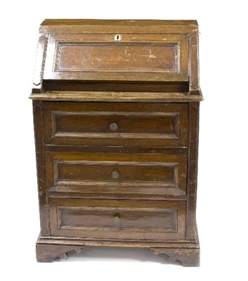 Lot 1029 - An Italian walnut bureau, 18th Century and...