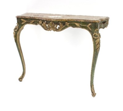 Lot 1060 - A Venetian painted and giltwood console table,...