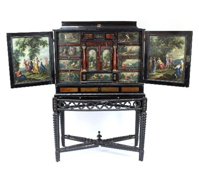 Lot 1111 - A 17th Century Flemish ebony and tortoiseshell...