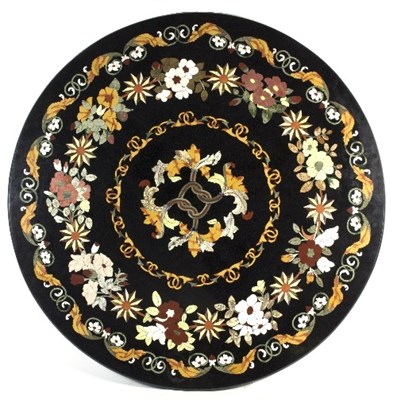 Lot 1112 - A modern pietra dura table, decorated...