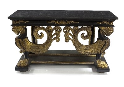 Lot 1119 - A William Kent style console table, with...