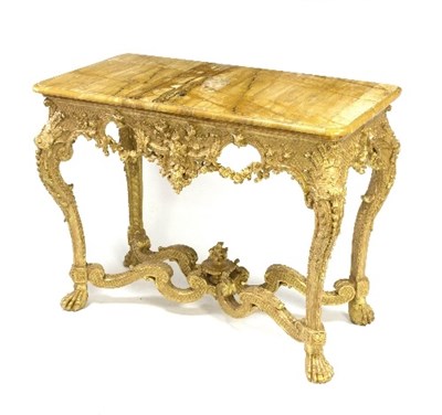 Lot 1122 - A South German/North Italian giltwood console...