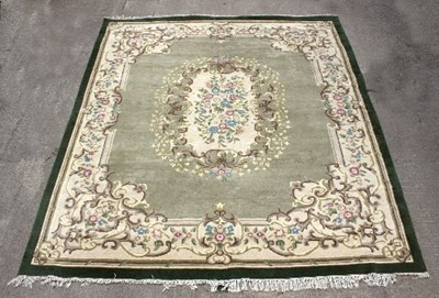 Lot 1137 - A large Chinese embossed carpet, 457cm x 366cm