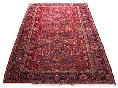 Lot 1144 - A Hamadan carpet, 215.5cm x 319cm