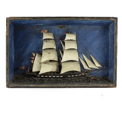 Lot 1167 - A ship diorama, square-rigged clipper named...