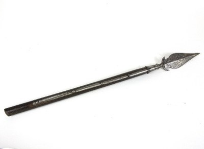 Lot 1181 - A polearm head bore spear, with etched...