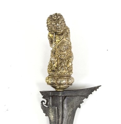 Lot 1193 - A Balinese Indonesian kris dagger with steel...