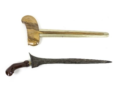 Lot 1195 - A Balinese Indonesian kris dagger with...