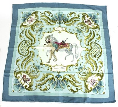 Lot 1211 - An Hermes 'Cheval Turc' silk scarf, originally...